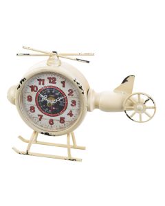 WHITE HELICOPTER DESK CLOCK